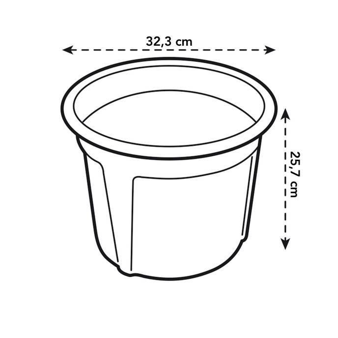 green basics potato pot 33cm living black